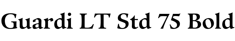 Guardi LT Std 75 Bold font preview