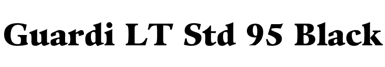 Guardi LT Std 95 Black font preview