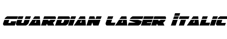 Guardian Laser Italic font preview