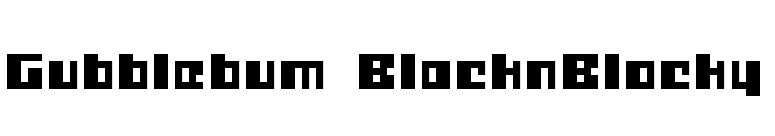 Gubblebum BlacknBlocky font preview