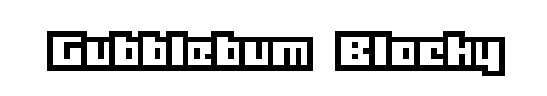 Gubblebum Blocky font preview