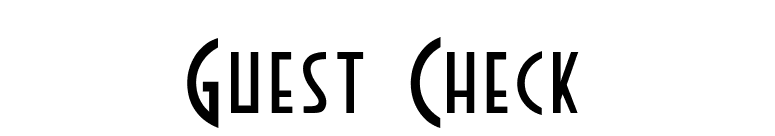 Guest Check font preview