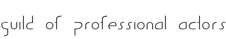 Guild of Professional Actors font preview