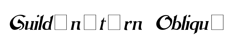 Guildenstern Oblique font preview