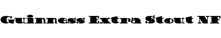Guinness Extra Stout NF font preview