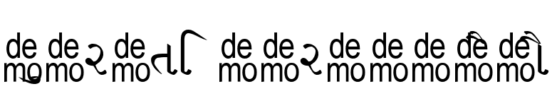 Gujrati Saral-DEMO font preview