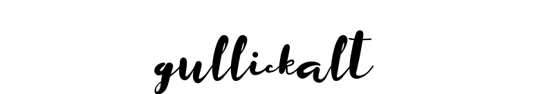GullickAlt font preview