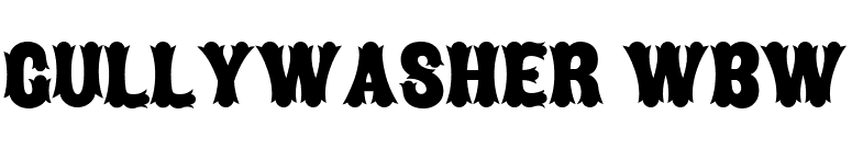 Gullywasher WBW font preview