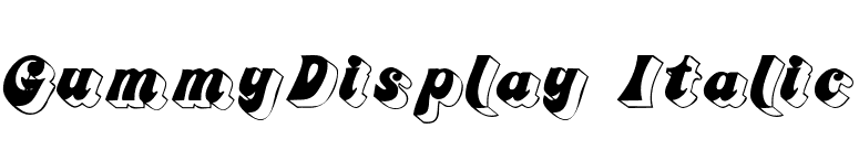 GummyDisplay Italic font preview