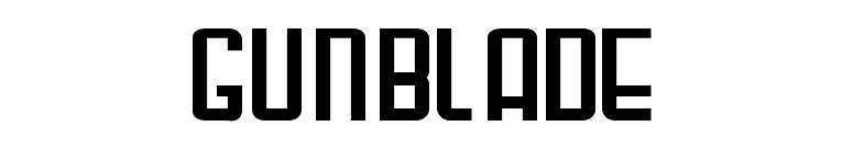 Gunblade font preview
