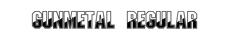 Gunmetal Regular font preview