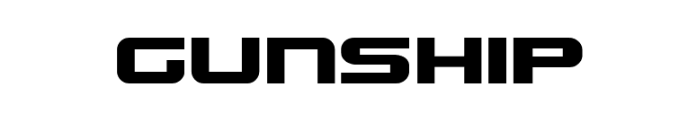 Gunship font preview