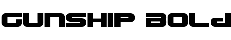 Gunship Bold font preview