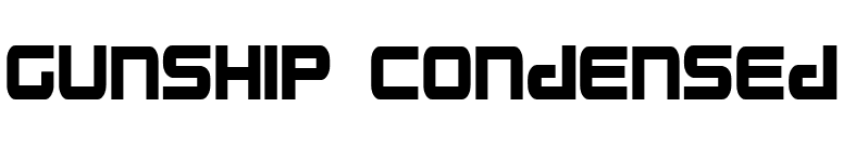 Gunship Condensed font preview
