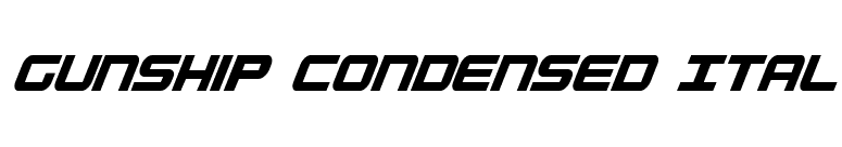Gunship Condensed Ital font preview