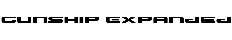 Gunship Expanded font preview