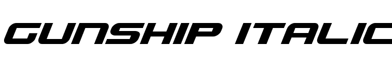 Gunship Italic font preview