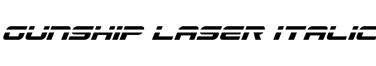 Gunship Laser Italic font preview