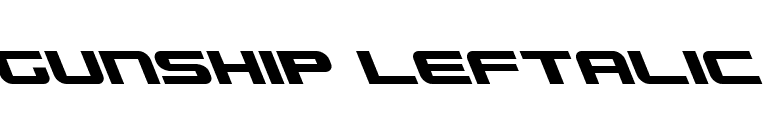 Gunship Leftalic font preview
