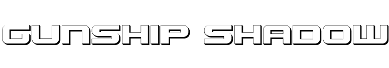 Gunship Shadow font preview