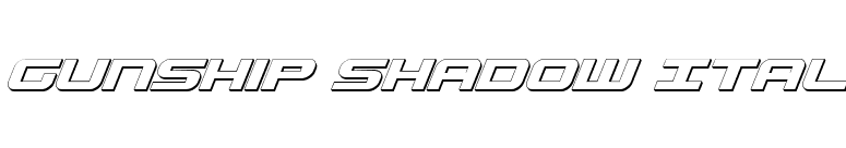 Gunship Shadow Ital font preview