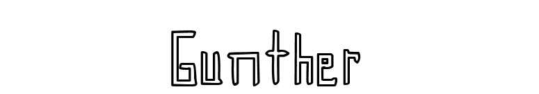 Gunther font preview