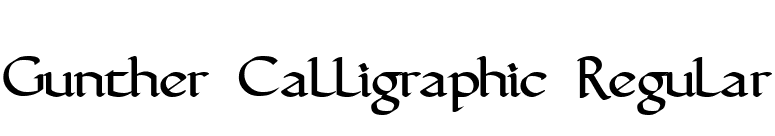 Gunther Calligraphic Regular font preview