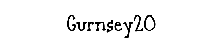 Gurnsey20 font preview