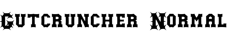 Gutcruncher Normal font preview