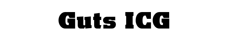 Guts ICG font preview