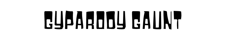 Gyparody Gaunt font preview
