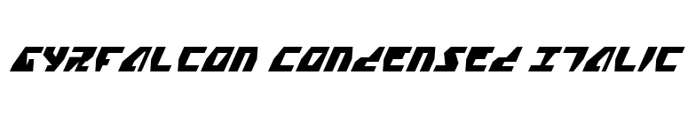 Gyrfalcon Condensed Italic font preview