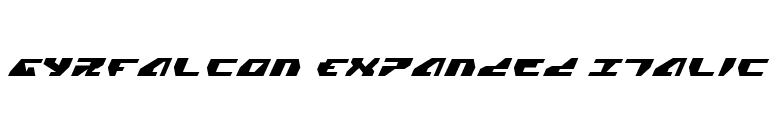 Gyrfalcon Expanded Italic font preview