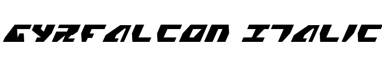 Gyrfalcon Italic font preview