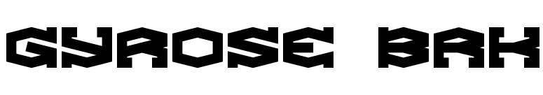 Gyrose BRK font preview