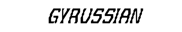 Gyrussian font preview