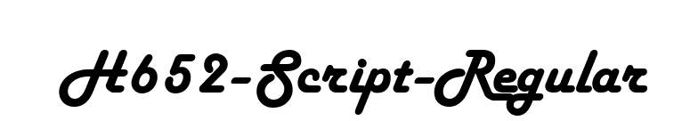 H652-Script-Regular font preview
