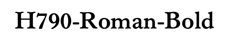 H790-Roman-Bold font preview
