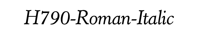 H790-Roman-Italic font preview