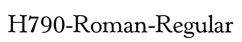 H790-Roman-Regular font preview