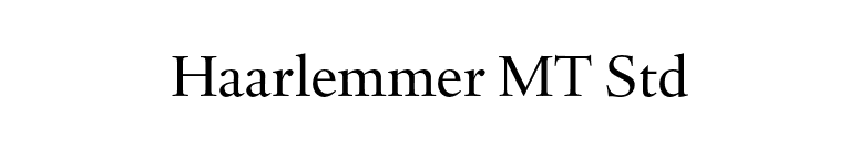 Haarlemmer MT Std font preview