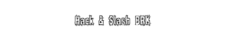 Hack & Slash BRK font preview