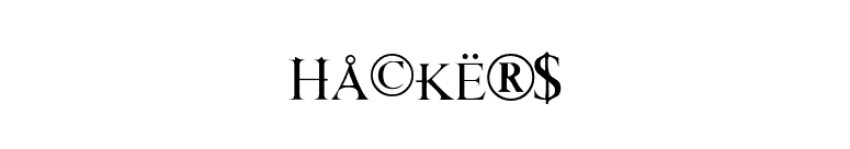 Hackers font preview