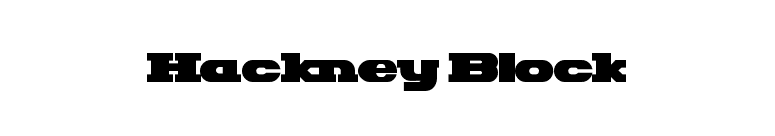 Hackney Block font preview