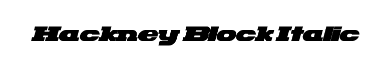 Hackney Block Italic font preview