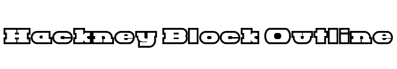 Hackney Block Outline font preview