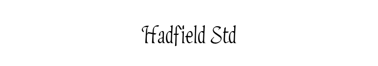 Hadfield Std font preview