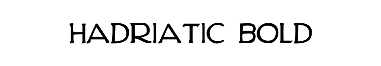 Hadriatic Bold font preview