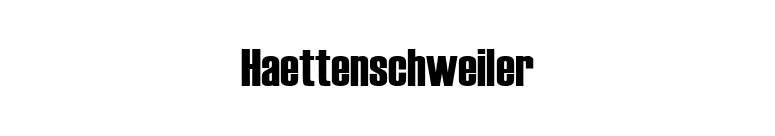 Haettenschweiler font preview