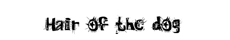 Hair of the dog font preview